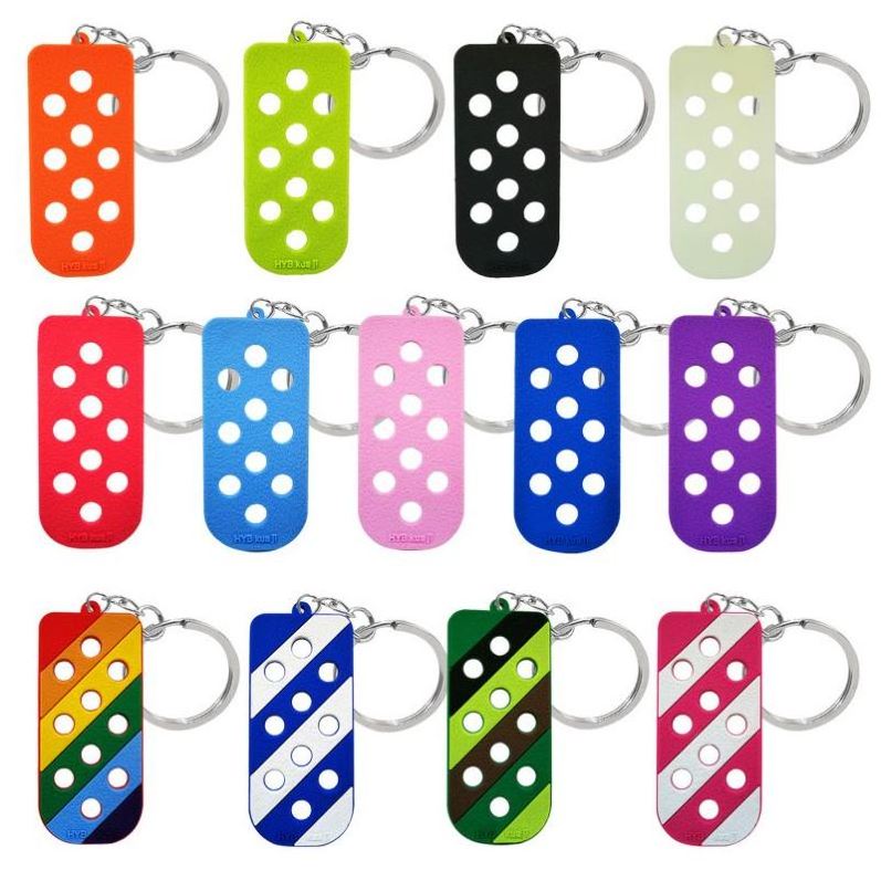 wholesale shoe charms can be mounted on the key rings fit car keys accessories bag trinket charm custom PVC Fluorescent keychain