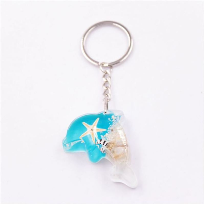 cute ocean fish keychain beach travel souvenirs wholesale custom sea animal key chains pendant starfish keyring dolphin keychain