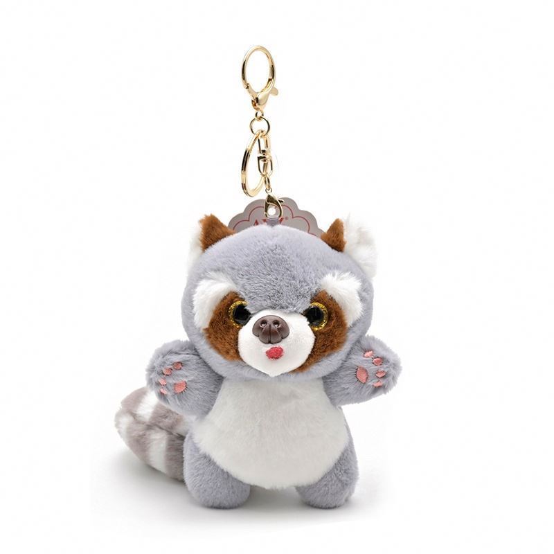 Creative plush toys stuffed animal Raccoon Long Tail Odd-Tailed Bear plushie cute Raccoon plush toys keychain Bag charm Pendant