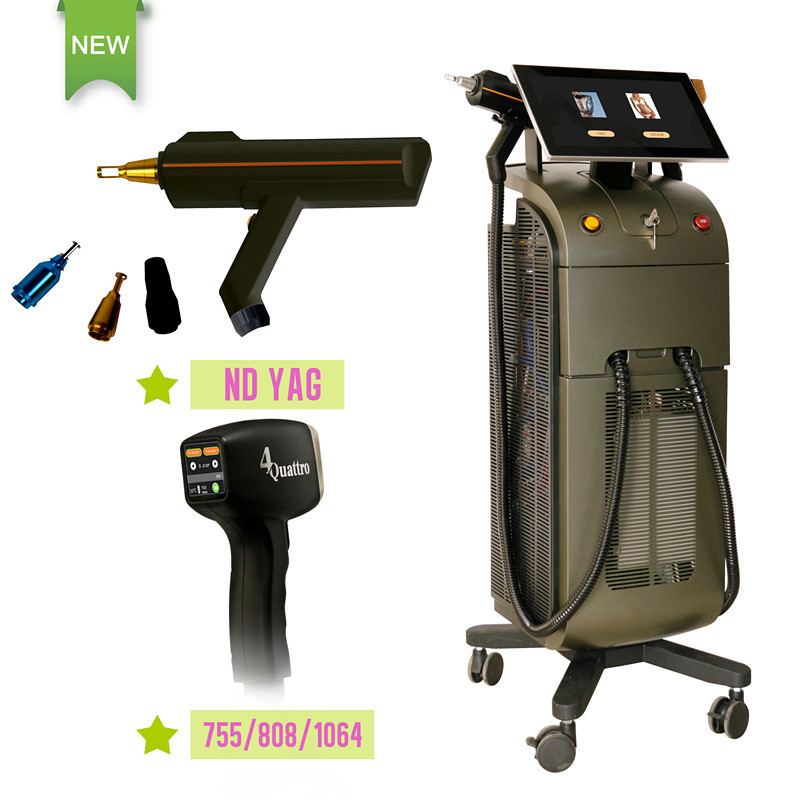 2022 Hot Dual Heads KM Ice Titanium 1600w Laser Platinum Hair Removal Diode Laser 755 808 1064 Diode Laser 4 wave