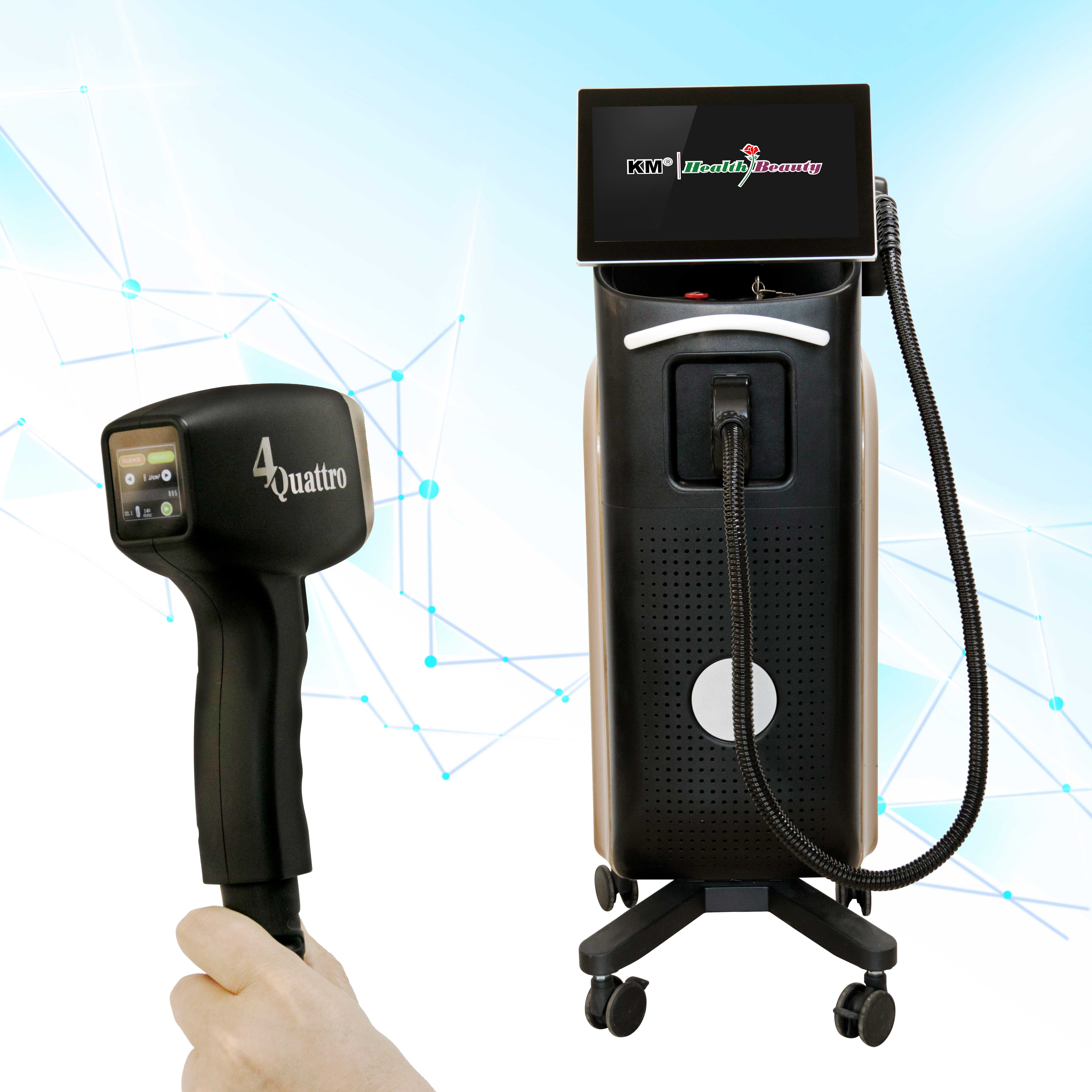 2022 Hot Dual Heads KM Ice Titanium 1600w Laser Platinum Hair Removal Diode Laser 755 808 1064 Diode Laser 4 wave