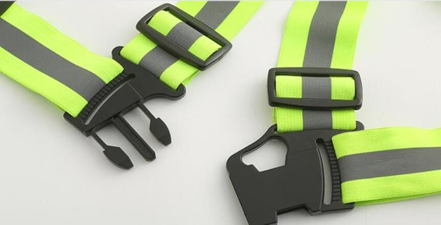 Safety Traffic Vest For Running/walking/cycling Safety Vest Belt High Visibility Night  Reflective Chest Reflective Safety Belt