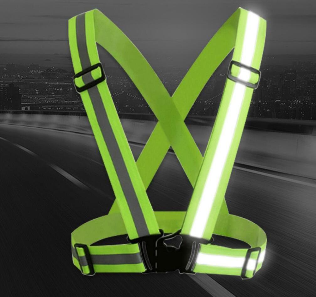 Safety Traffic Vest For Running/walking/cycling Safety Vest Belt High Visibility Night  Reflective Chest Reflective Safety Belt