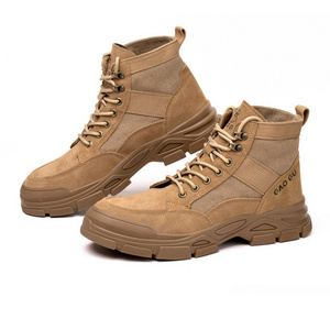 dust resistant cerebral cortex boots for men mens labor insurance Steel Toe Work safety footwear labor insurance shoes