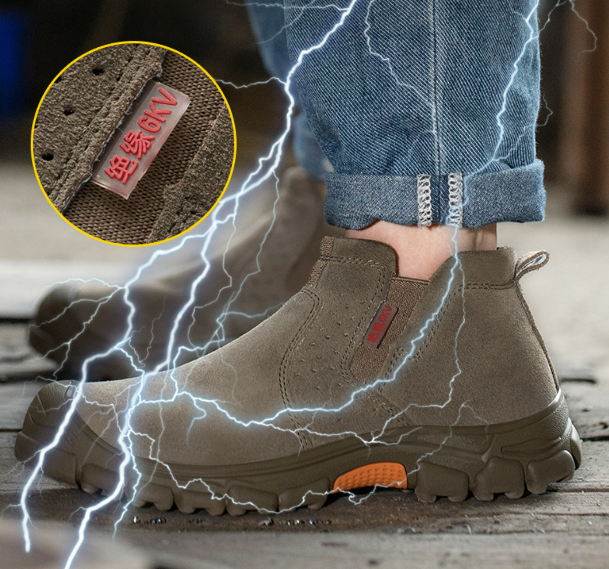 Industrial Construction  Boots Oil and waterproof non-slip work  Steel Toe Puncture Resistant Safety Shoes