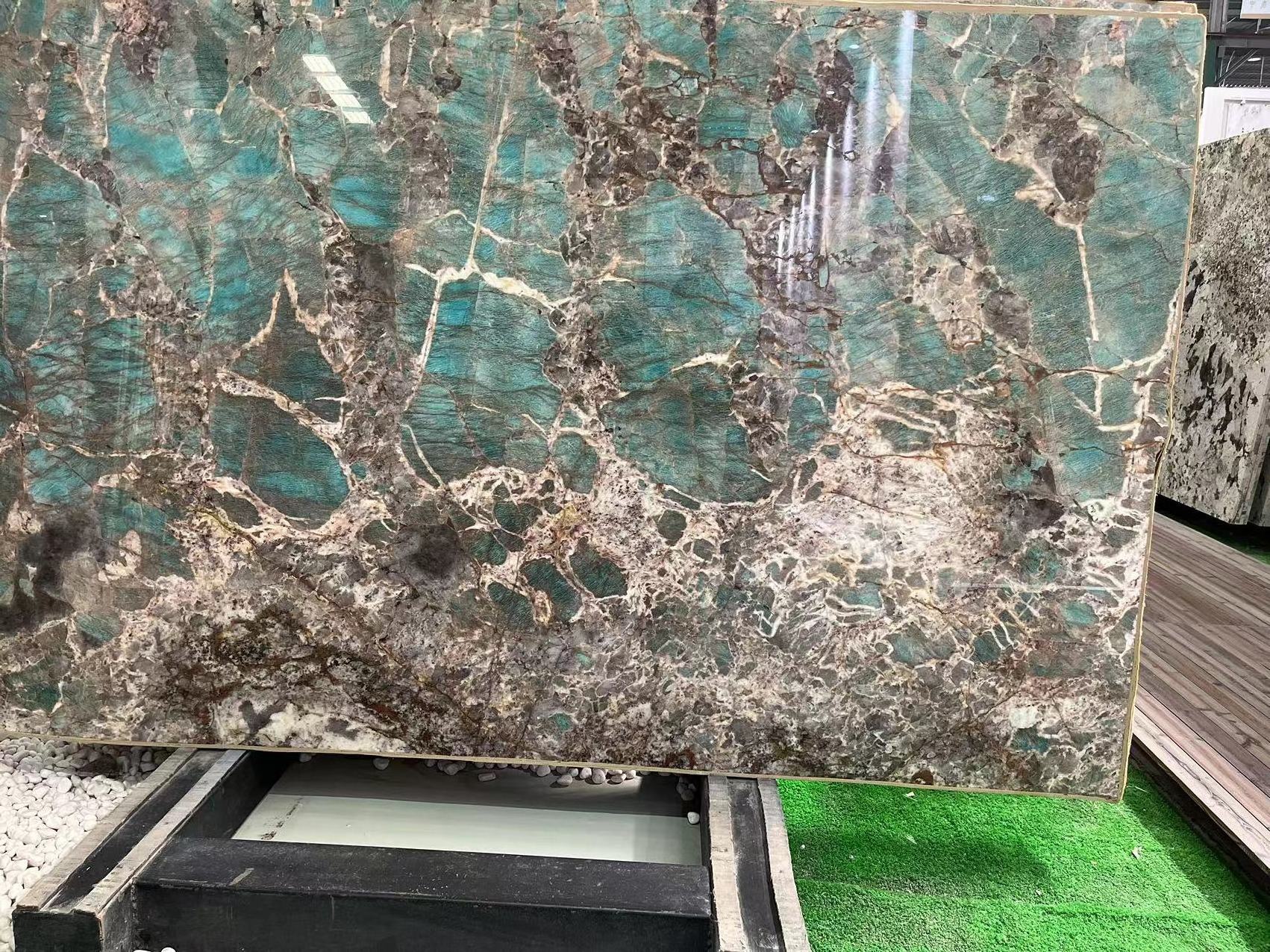 Brazilian Tiffany Green Granite green Amazonite turquoise quartzite for hotel and villa decoration