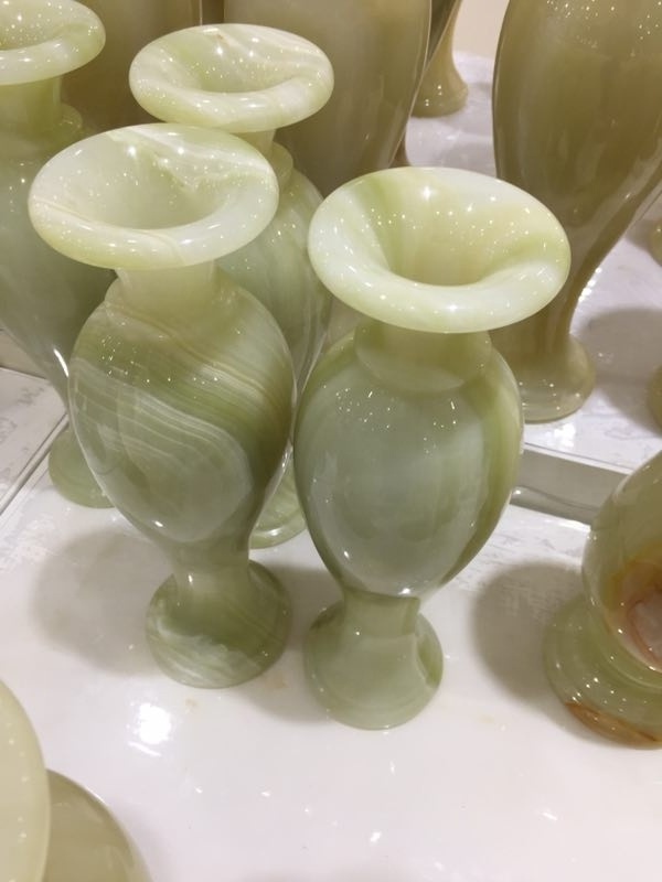 modern decoration green onyx vase