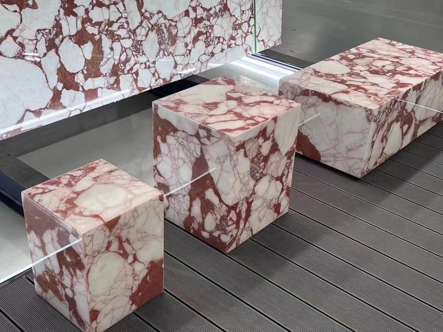 Bvlgari Calacatta red marble Natural Luxury Marble Slab  Full of red Texture