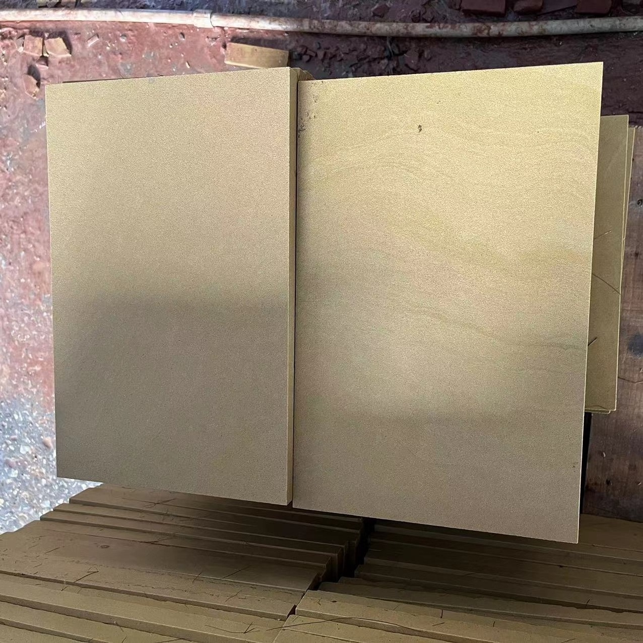 Chinese Factory sandstone Stone tiles prices Yellow natural sand stone 60x60 tiles Wall Cladding