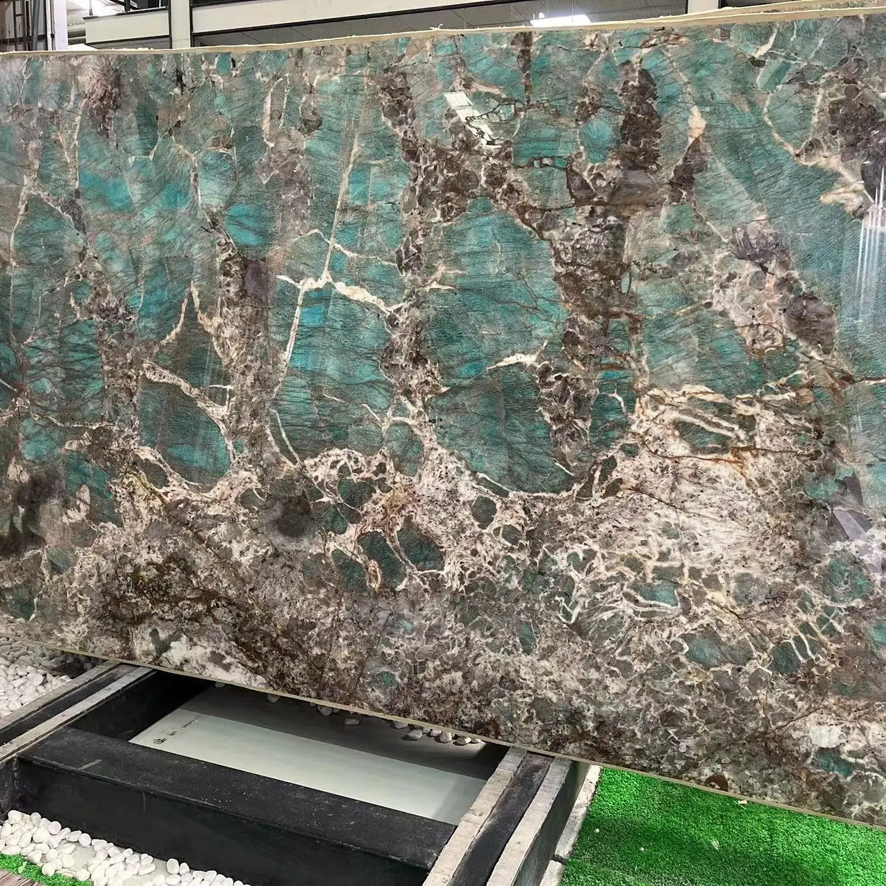 Brazilian Tiffany Green Granite green Amazonite turquoise quartzite for hotel and villa decoration