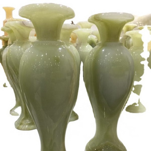 modern decoration green onyx vase