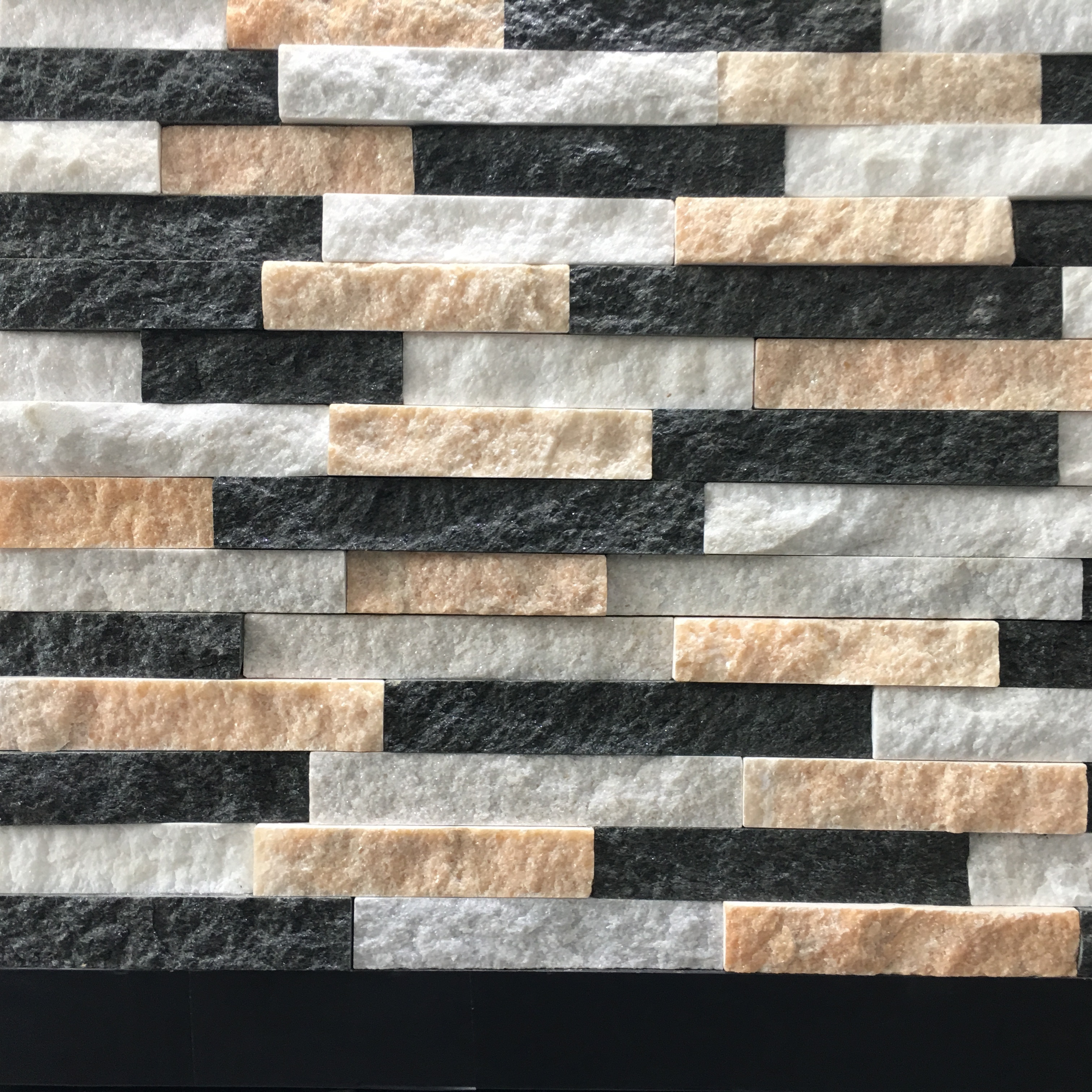 Stack Slate Stone Rectangle Office Building Exterior Wall Tiles Natural Outdoor Tiles Peel and Stick Stone Wall Tiles Split 2cm