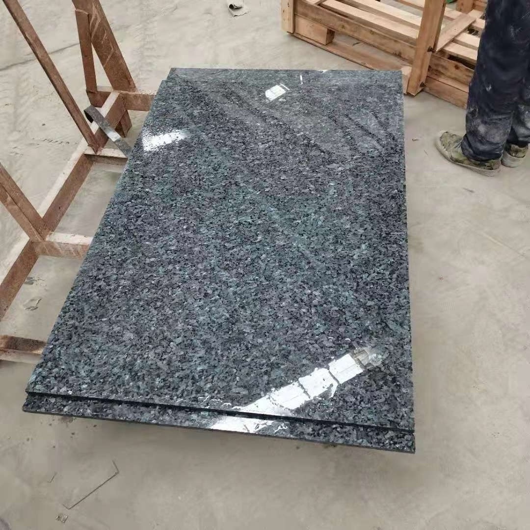 Polished Norway blue emerald pearl granite