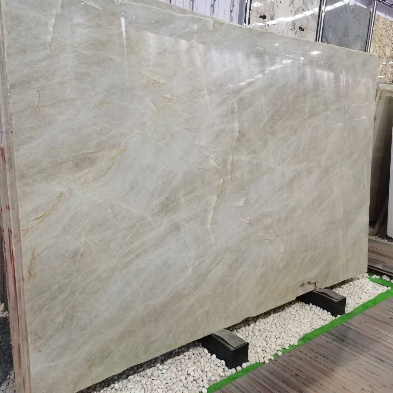 Brazil White Quartzite Marble Delicatus Mint Marble Taj Mahal Quartzite For Building