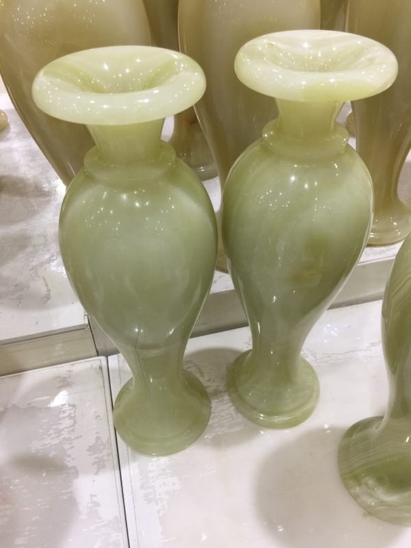 modern decoration green onyx vase