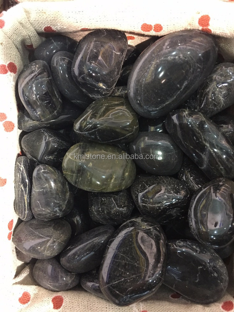 High Polished natural Colored Glowing Pebble stone