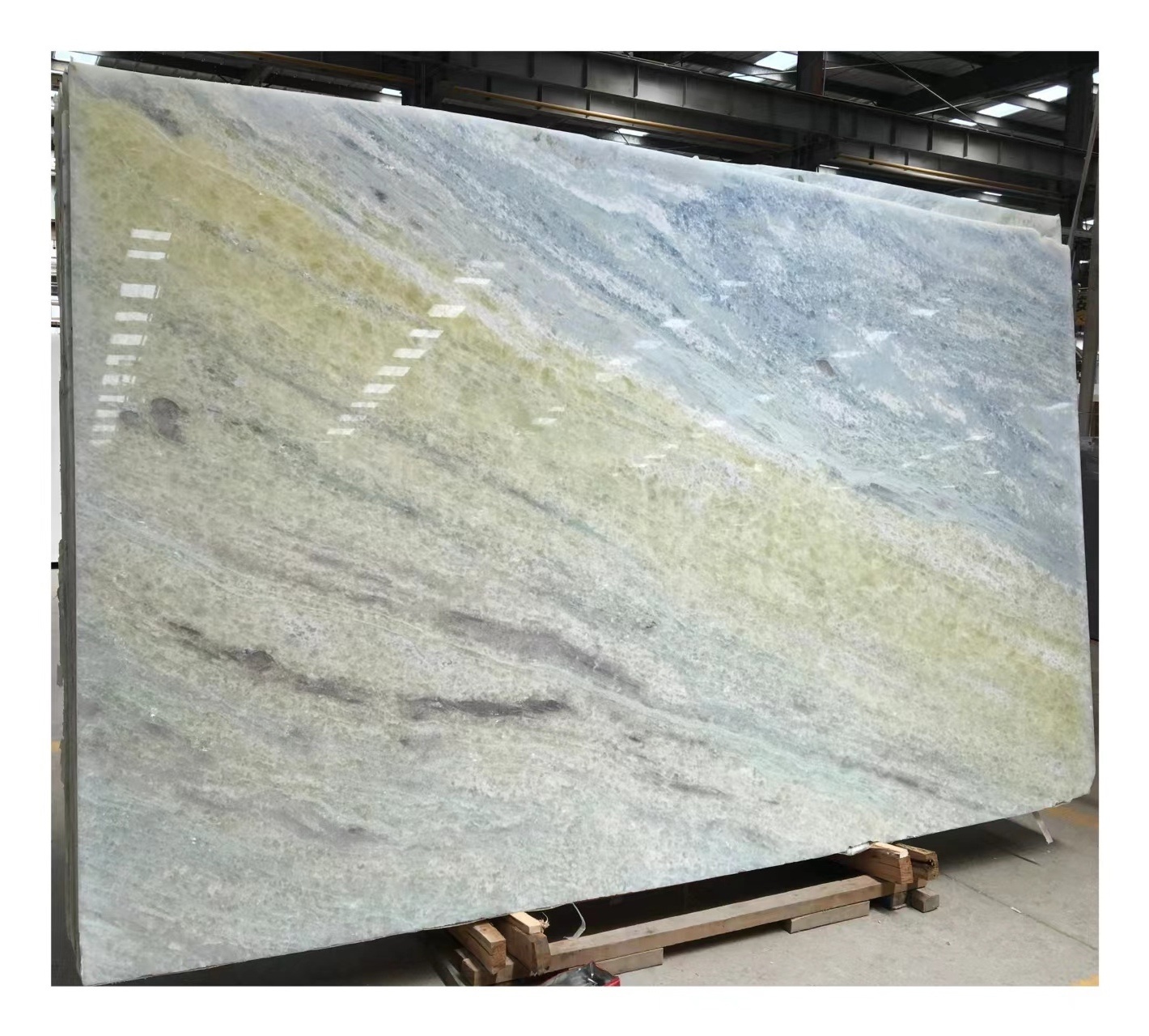 Translucent Natural blueTopaz crystal marble slabs Blue Onyx Marble Slab For Background Wall