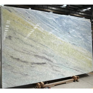 Translucent Natural blueTopaz crystal marble slabs Blue Onyx Marble Slab For Background Wall