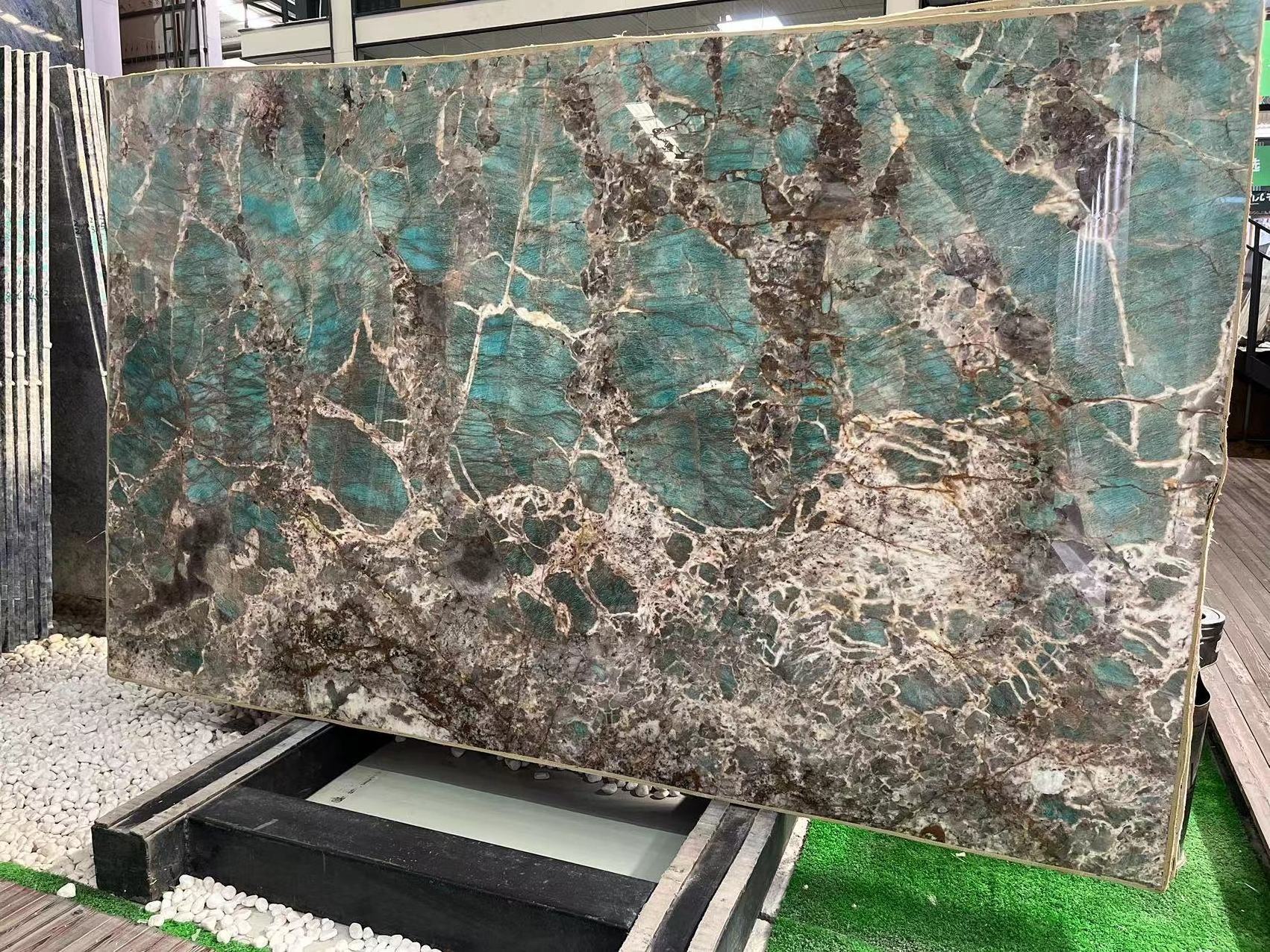 Brazilian Tiffany Green Granite green Amazonite turquoise quartzite for hotel and villa decoration