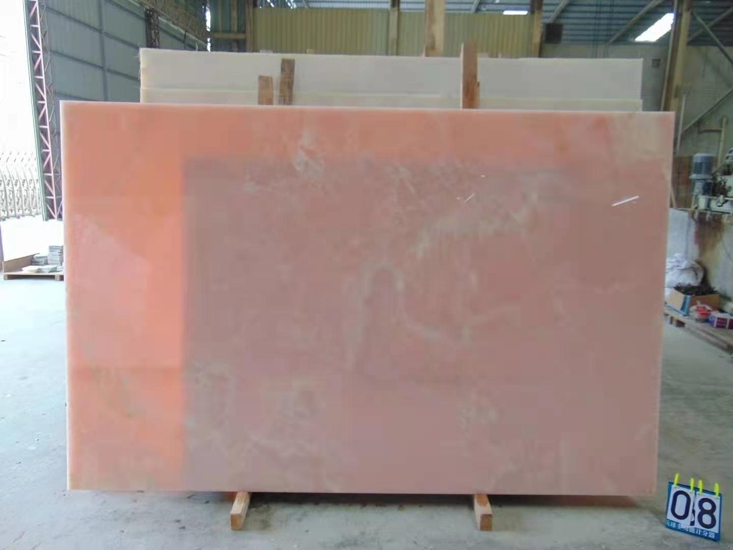 Pakistan Pure Pink Onyx Marble Slab For wall