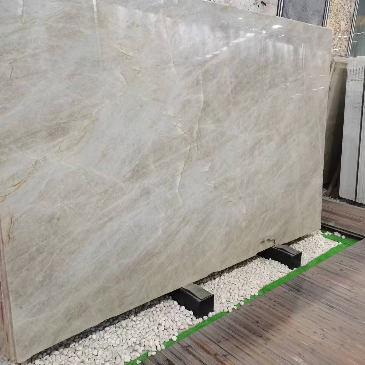 Brazil White Quartzite Marble Delicatus Mint Marble Taj Mahal Quartzite For Building