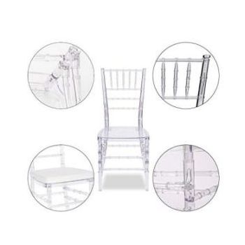 Transparent Guest that person Chair for Events Party Acrylic Clear Ghost Wedding Chair Dining crystal Tiffany Chair