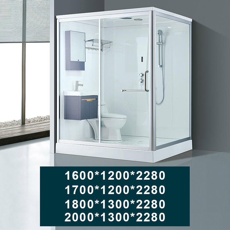 KMRY Portable Modular All In One Bathroom Unit Shower Square Shower Cabin Showers With Toilet Prefab Bathroom