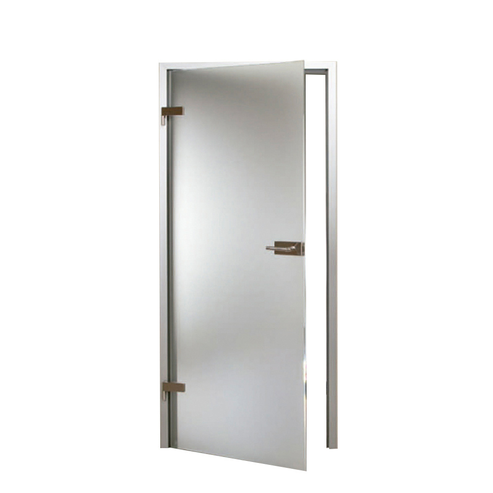 Factory Direct Sale Clear Tempered Glass Door Interior Hinge Push And Pull Glass Door