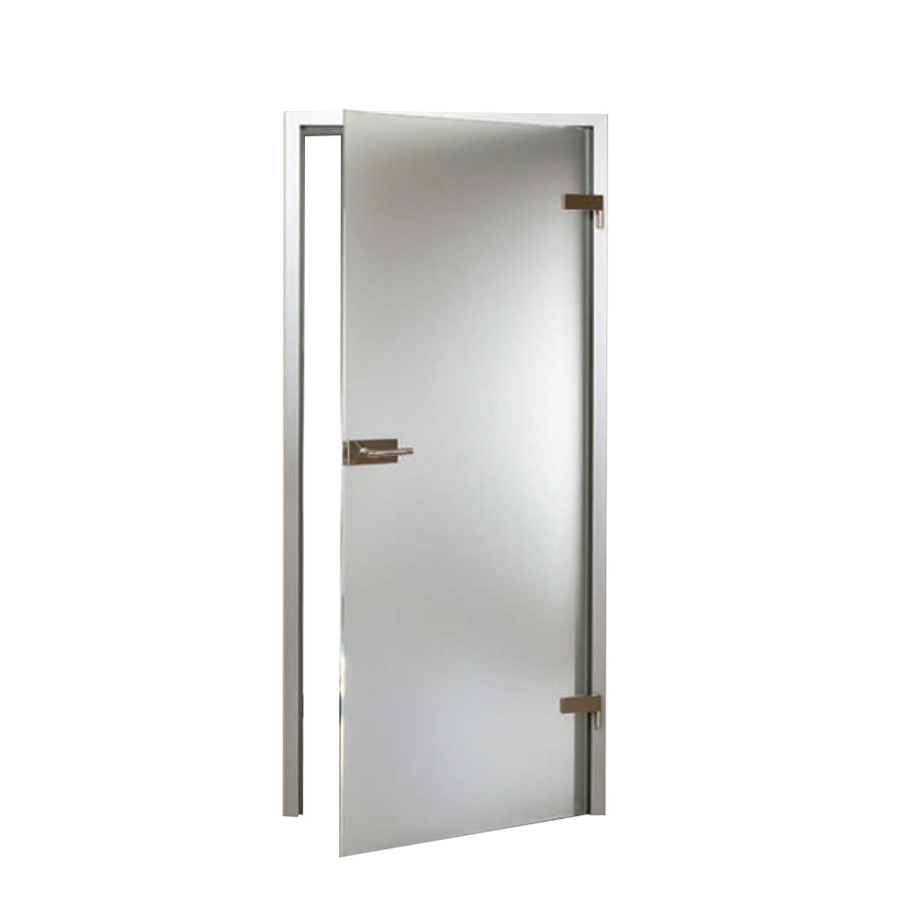 Factory Direct Sale Clear Tempered Glass Door Interior Hinge Push And Pull Glass Door