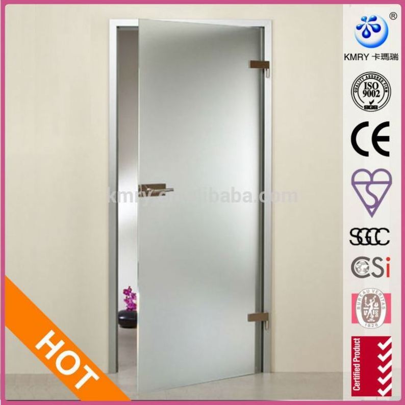 House Vest Swing Interior Door Decoration Graphic Design 304 Stainless Steel Frosted Glass Modern Tempered Glass Fiberglass Door