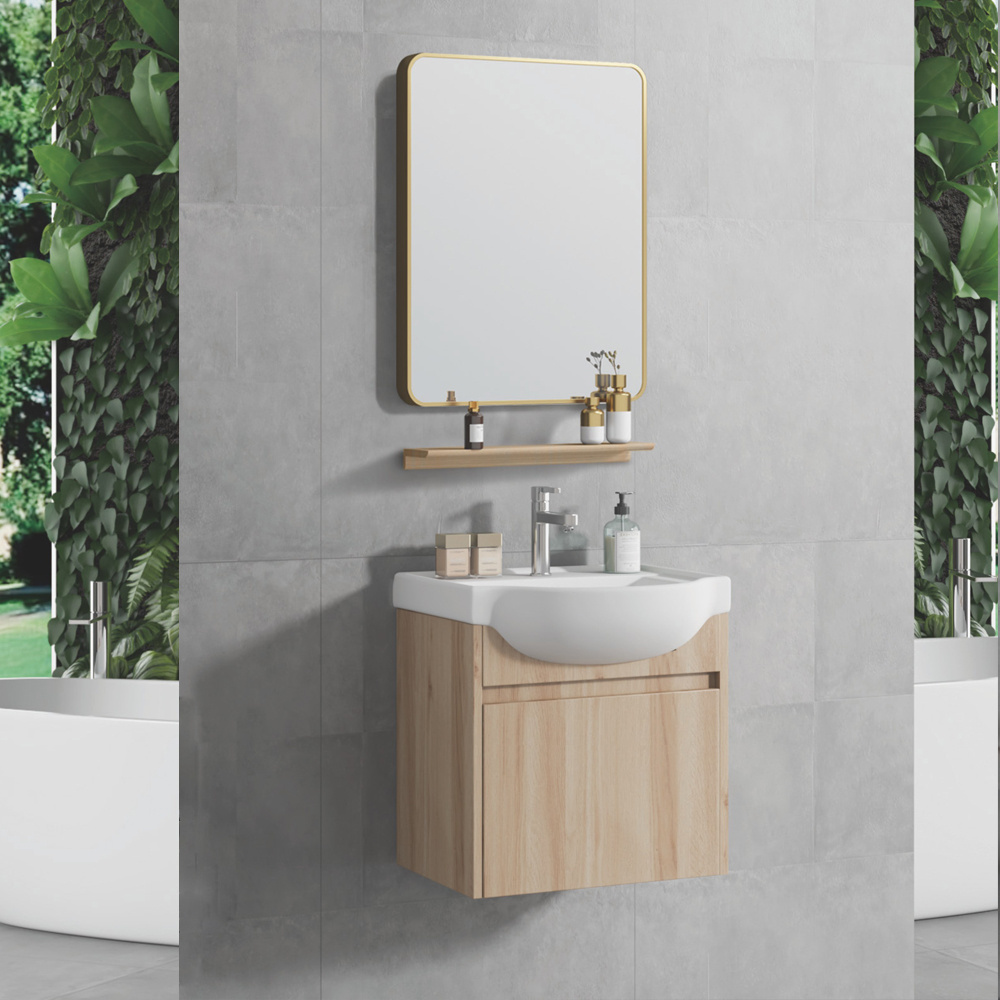 KMRY Factory Wholesale Small Corner Bathroom Bathroom Washbasin Cabinet Vanities With Mirror