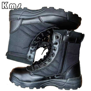 KMS Custom Hot Sale Black Outdoor Waterproof Hiking Tactical Shoes Combat Training Wholesale Combat Tactical Boots For Men