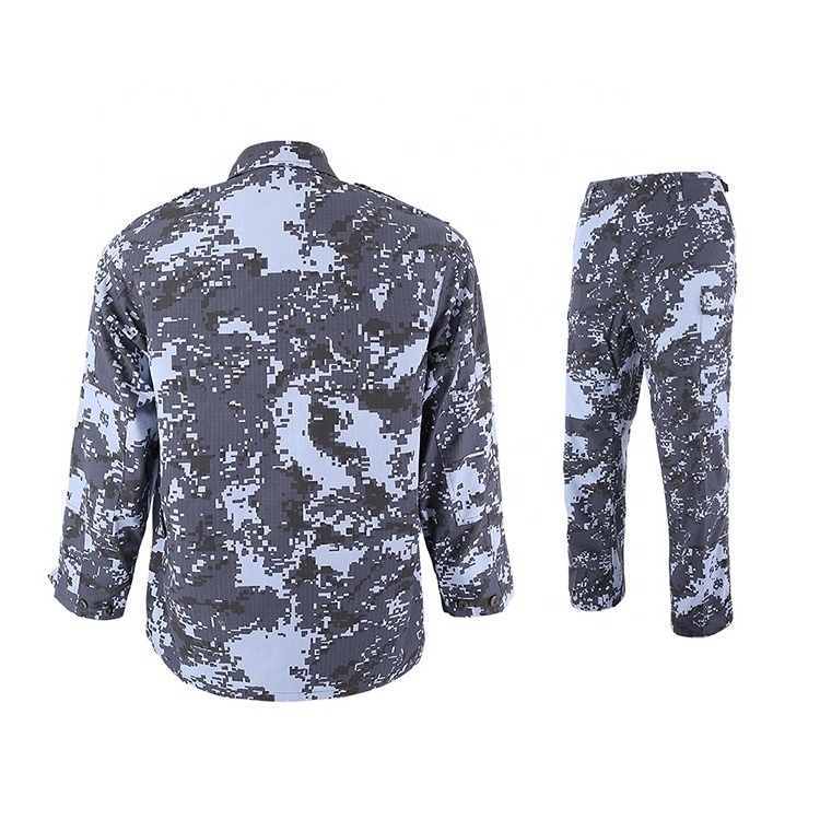 KMS Blue Camouflage Tactical Clothing Security Guard Tactical Pants Uniform Security  Bdu Uniform clothes