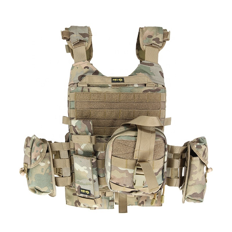 KMS Custom 600D/900D Polyester Camouflage Tactical Molle Weight Upland  Oxford Combat Tactical Vest For Men