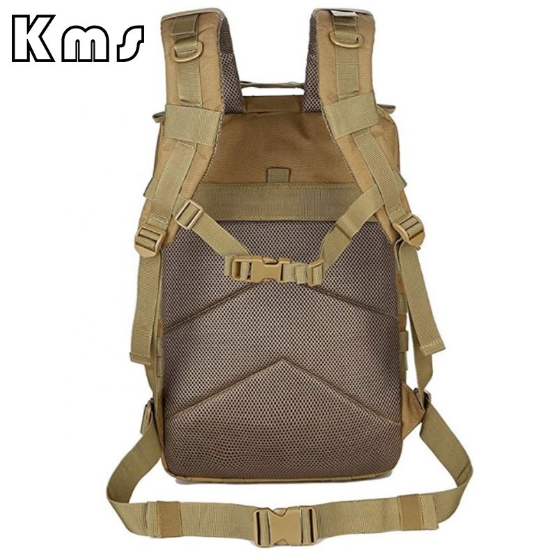 KMS Hot Sale Wholesale Khaki Multifunction Compartment Outdoor Assault Pack Large 25l Tactical Rucksack Backpack Bug Out Bag