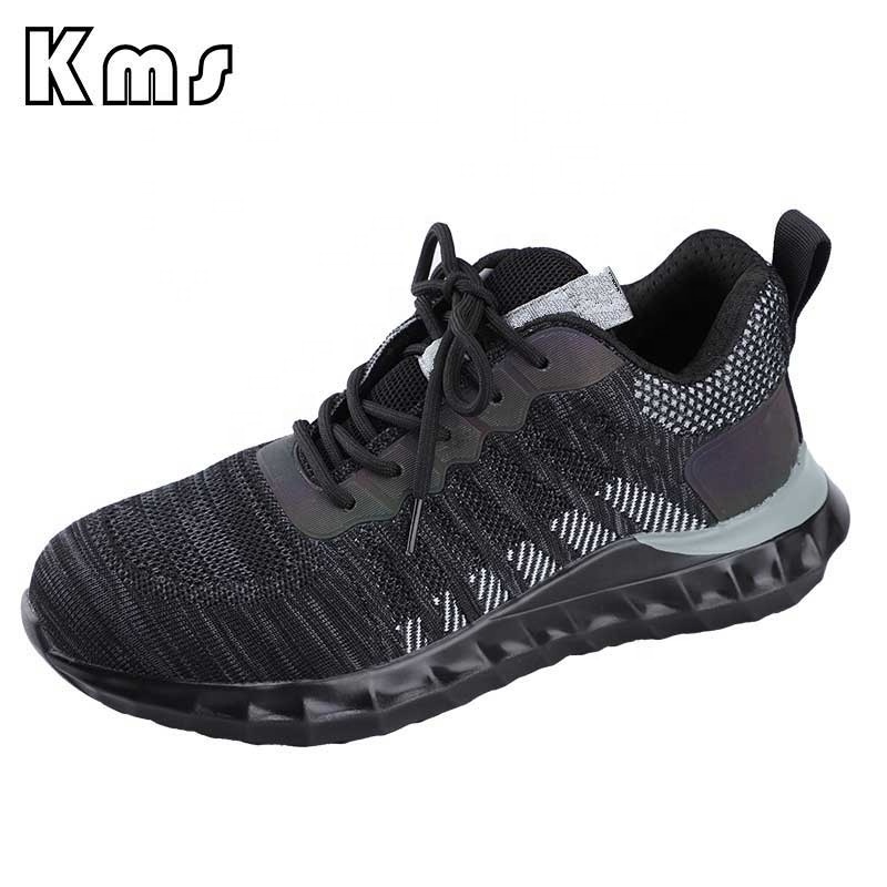 KMS Custom Lightweight Indestructible Work Sneakers for man Puncture Proof Steel Toe Safety Shoes For Industrial