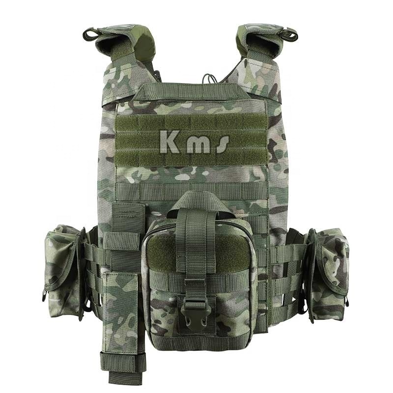 KMS Custom 1000D Multicam Lightweight Armored Tactical Quick Release Camouflage Combat Gilet Tactique Plate Carrier Vest