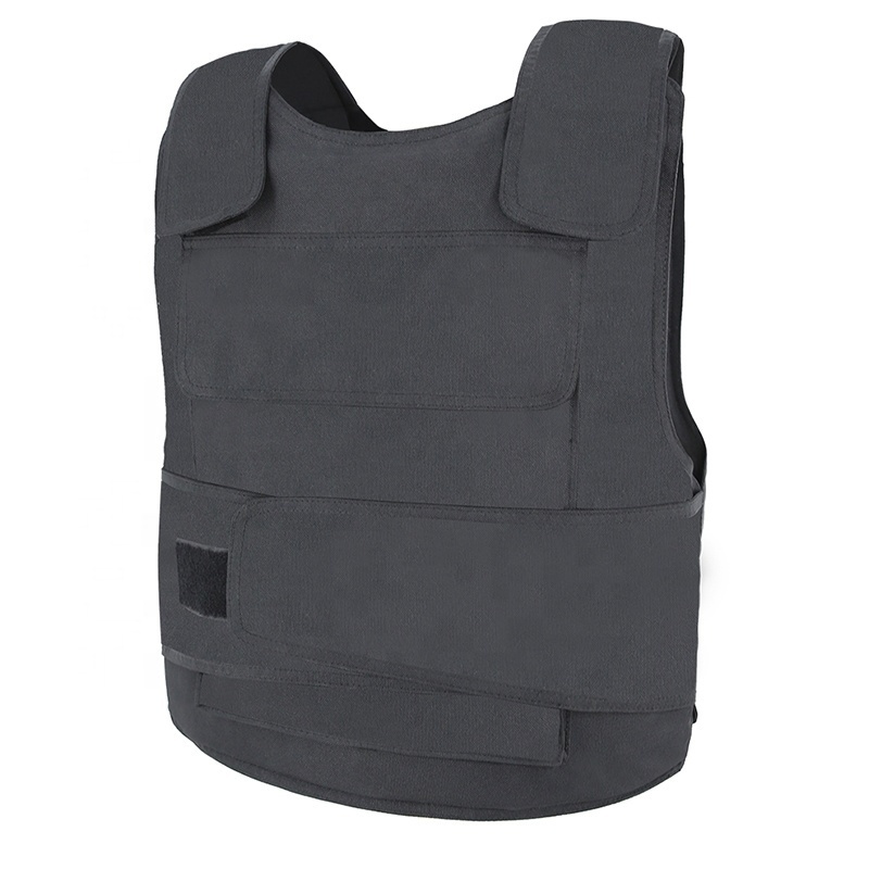 KMS Hot Sale Fashion Black 600D Polyester Hunting Safety Lightweight Conceal Vest Stab Proof Tactical Vest For Men