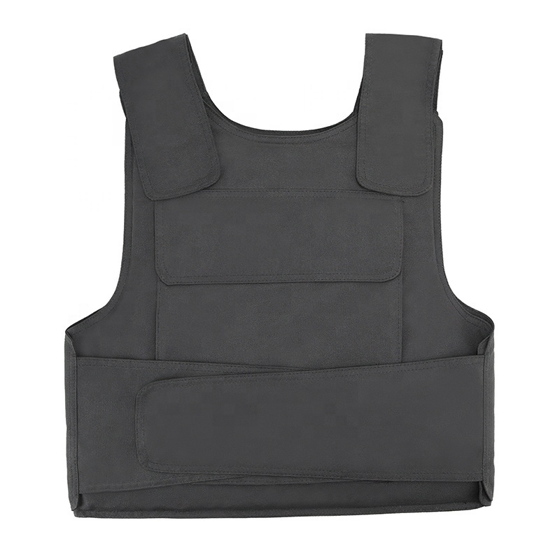 KMS Hot Sale Fashion Black 600D Polyester Hunting Safety Lightweight Conceal Vest Stab Proof Tactical Vest For Men