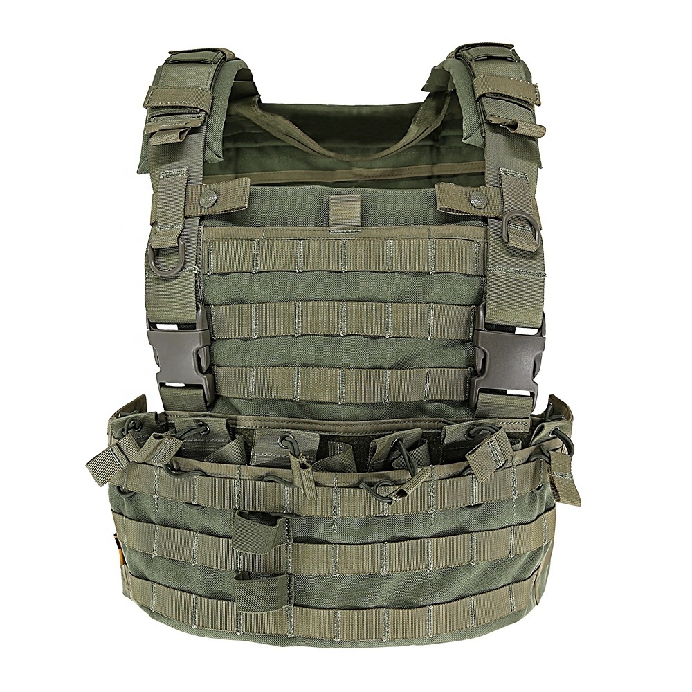 KMS Fashion Popular Green Polyester Stab Proof Molle System Outdoor Hunting Security Tactical Vest For Sale