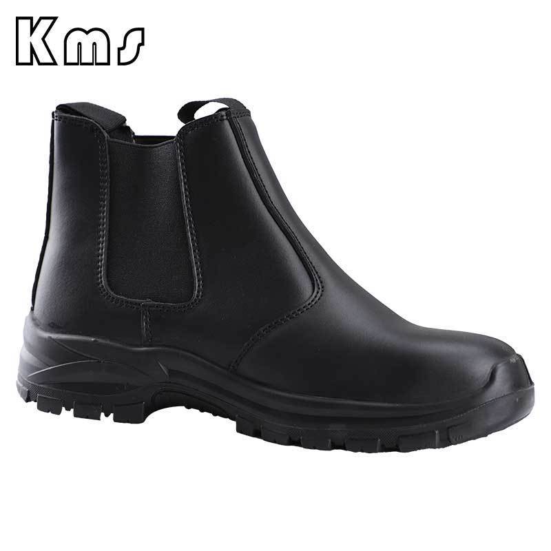 KMS Custom Professional Wholesale Upper Leather Security Safety Work Boots Industrial Steel Toe Shoes For Men