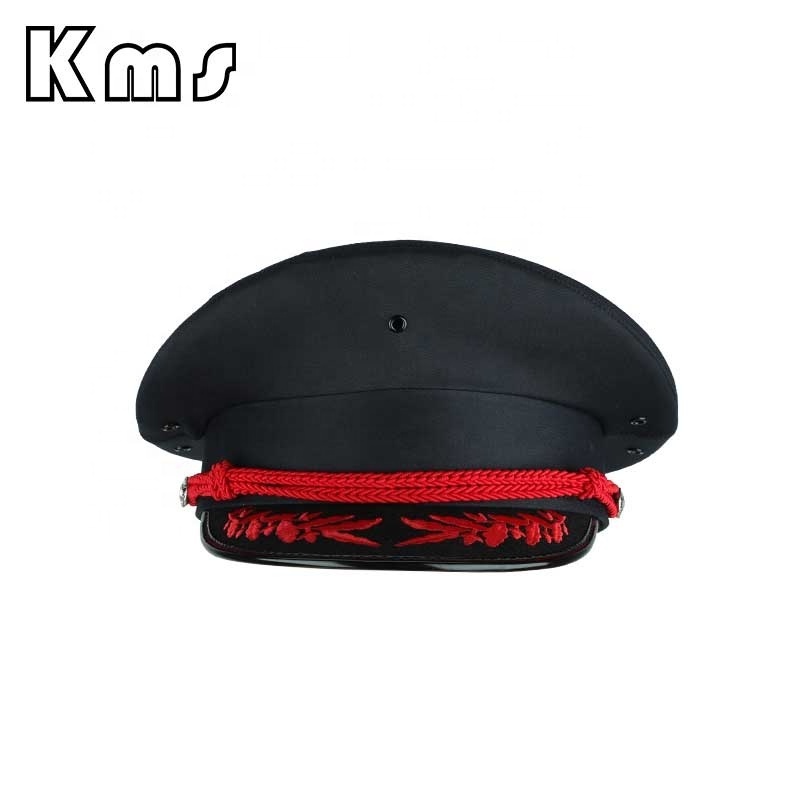 KMS Custom Wholesale Professional Formal Captain Adjustable Cap Ceremony Tactical Officer Hat