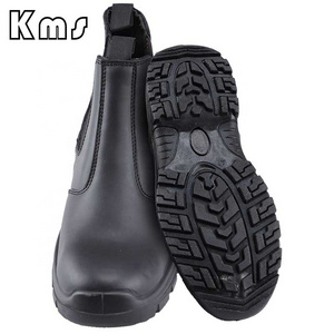 KMS Custom Professional Wholesale Upper Leather Security Safety Work Boots Industrial Steel Toe Shoes For Men