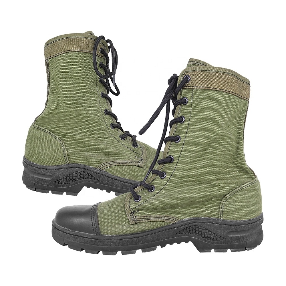 KMS High Quality Professional Custom Green Oxford Cloth Tactical  Lightweight Waterproof Black Tactical Boots