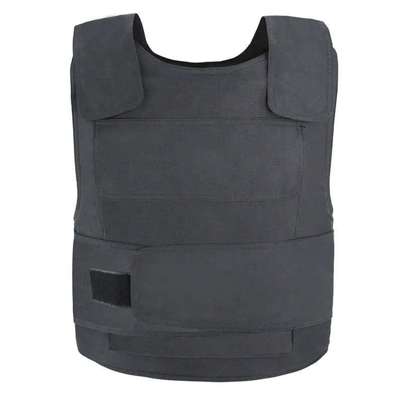 KMS Hot Sale Fashion Black 600D Polyester Hunting Safety Lightweight Conceal Vest Stab Proof Tactical Vest For Men