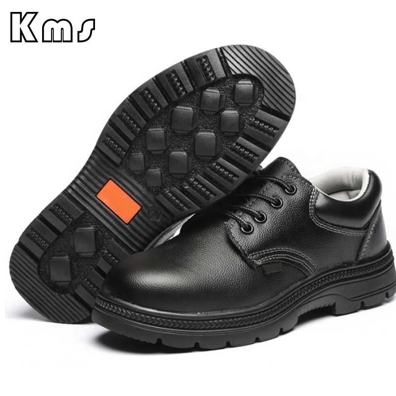 KMS Custom Professional Industrial Leather Anti Stab Work Boots Tactical Combat Caterpillar Safety Shoes For Men