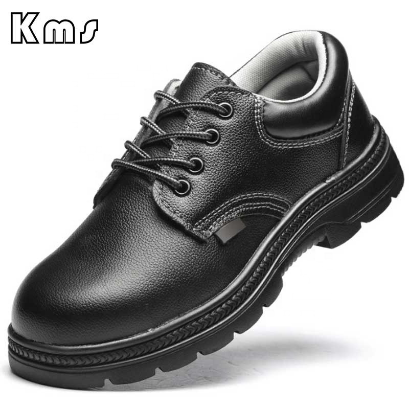 KMS Custom Professional Industrial Leather Anti Stab Work Boots Tactical Combat Caterpillar Safety Shoes For Men