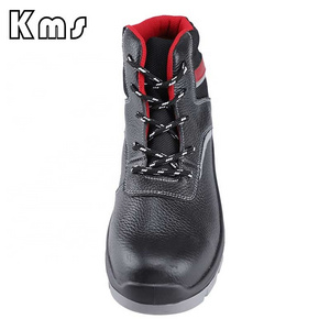 KMS Wholesale Custom Leather Security Work Protective Breathable Anti Stab Safety Boots For Men Steel Toe