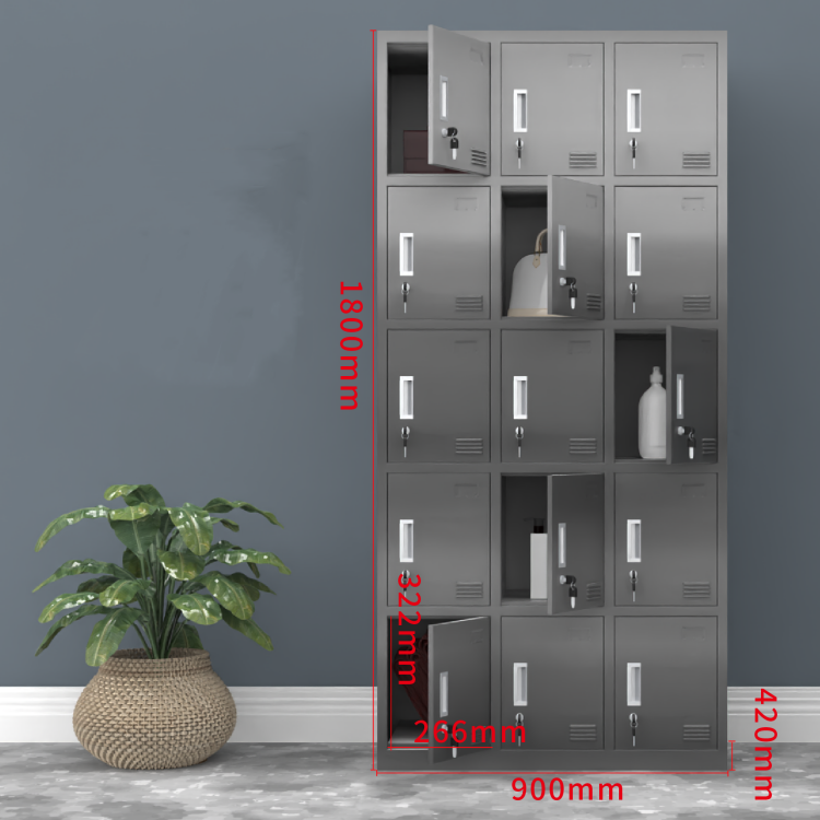 15 doors outdoor anti-corrosion and anti-rust stainless steel mini lockers thickened stainless steel  storage cabinet