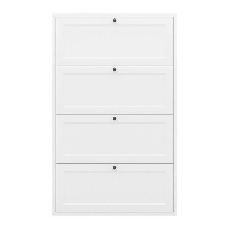 2024 new style shoes cabinets white metal shoe cabinet storage for entryway space saving storage cupboard for living room